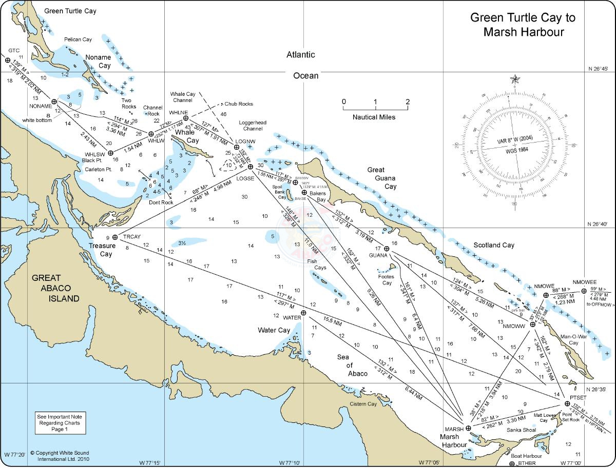 Sea Of Abaco Nautical Chart